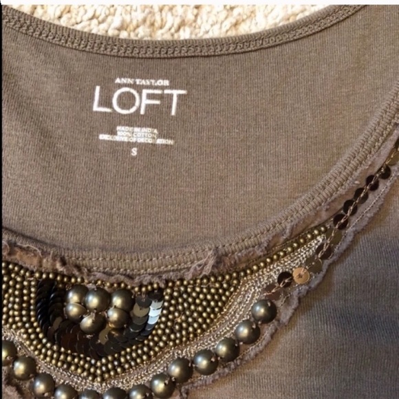 LOFT embellished camisole tank top small - Picture 2 of 7